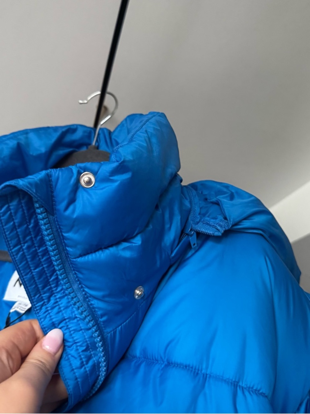 NVLT NWT Wonder Puff Cropped Puffer Jacket XL Detachable Hood Ocean - Picture 14 of 15